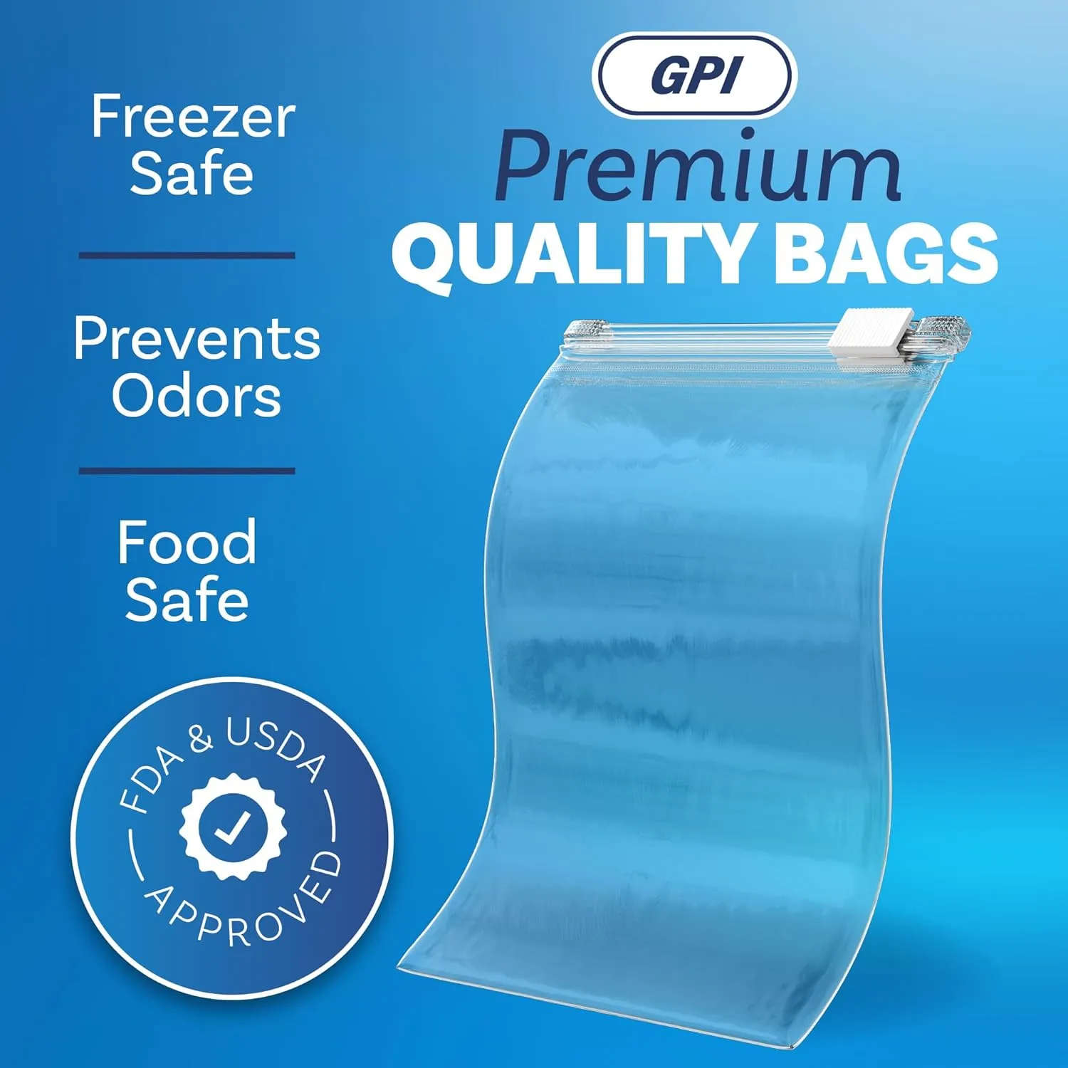 100 Count - Slider Zip Food Storage Sandwich Bags, 6" x 9" 3 Mil Heavy Duty, Strong & Durable For Freezer Storage, For Sandwiches, Snacks & More. GPI