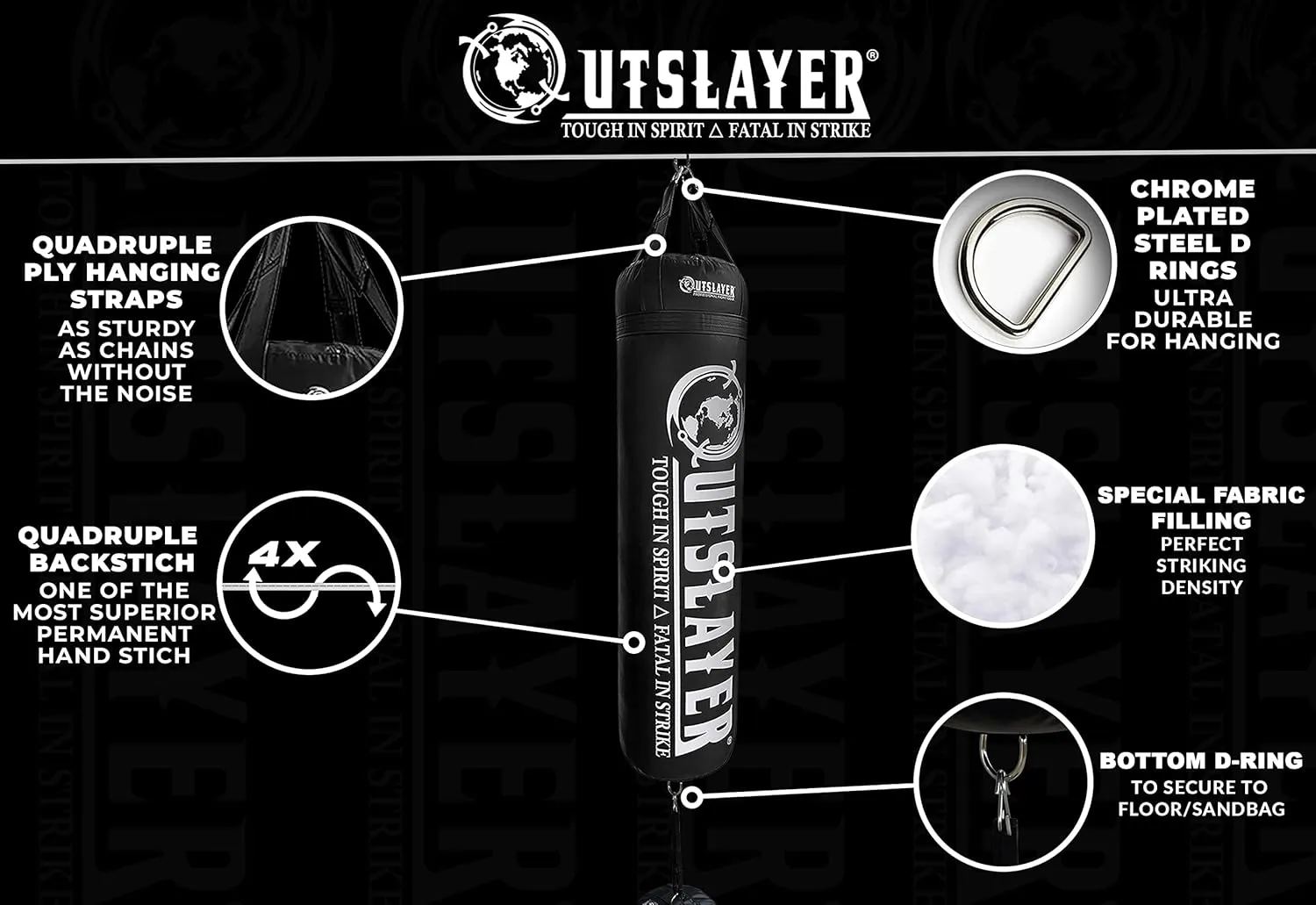 100 lbs Filled Heavy Bag | Custom Colors for Boxing, Kickboxing, Taekwondo & MMA Training | Made in USA