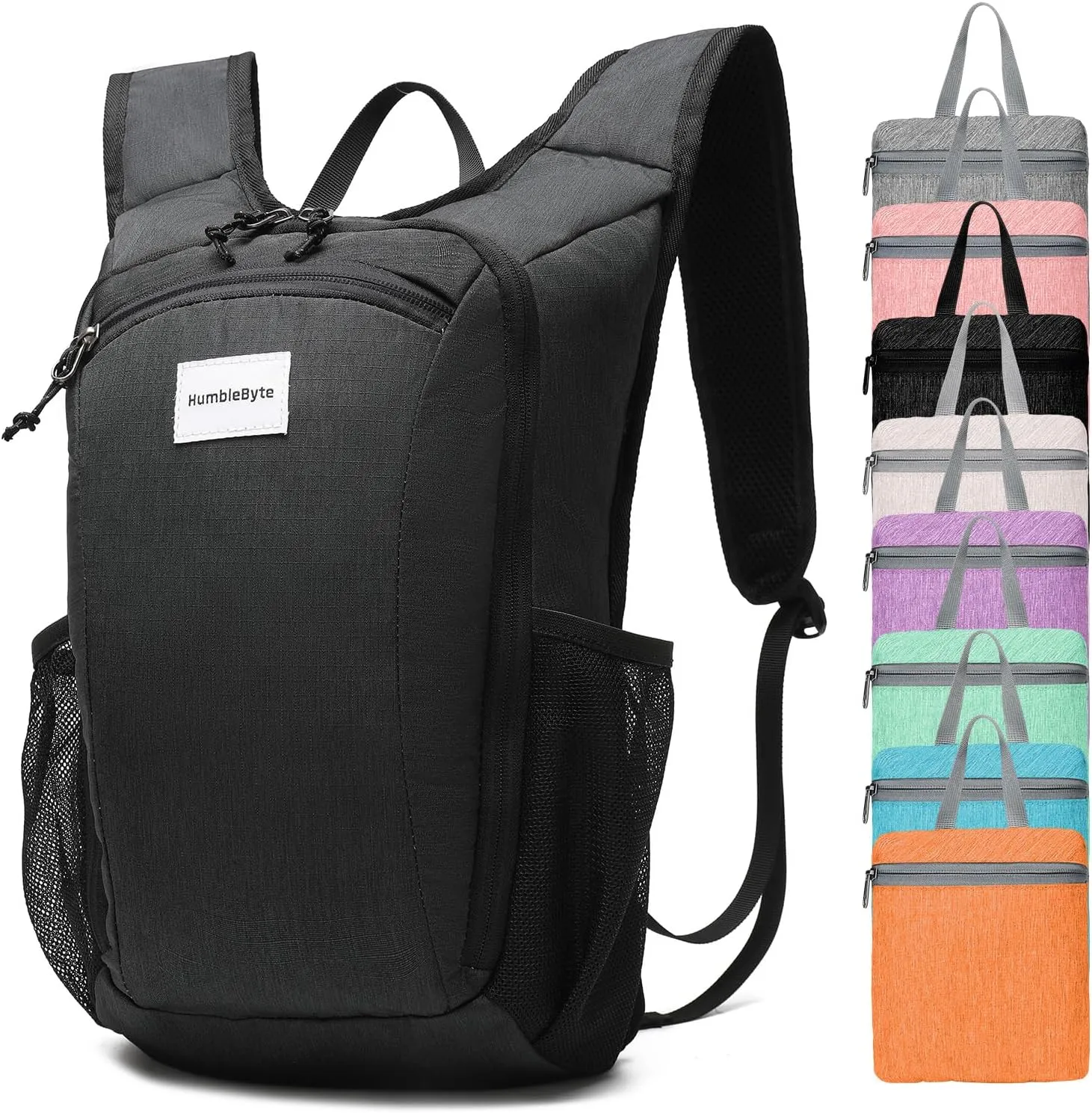 10L Lightweight Hiking Bag Small Daypack Hiking Backpack Foldable Outdoor Bag for Women Men(Black)