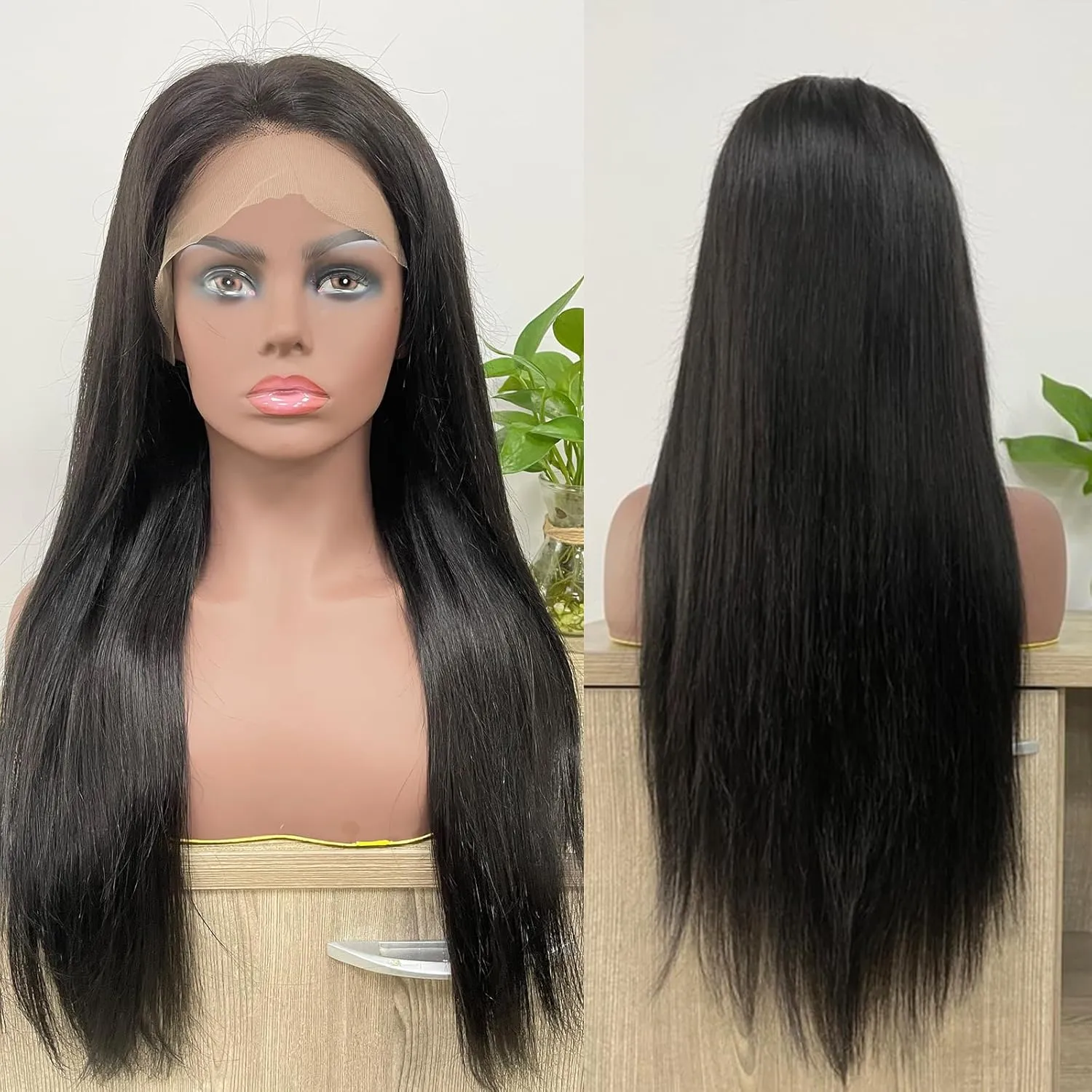 13x6 Lace Front Wigs Human Hair Pre Plucked with Baby Hair HD Lace Frontal wigs Human Hair 180% Density Virgin Human Hair Straight Wigs for Women