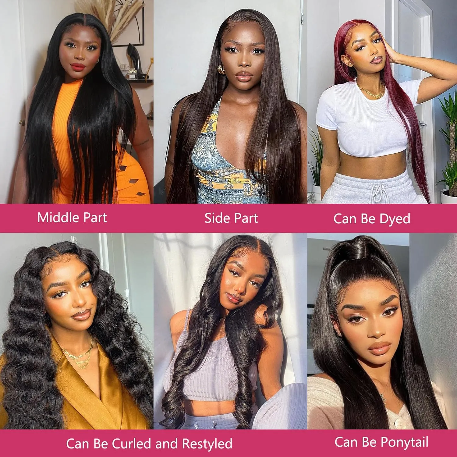 13x6 Lace Front Wigs Human Hair Pre Plucked with Baby Hair HD Lace Frontal wigs Human Hair 180% Density Virgin Human Hair Straight Wigs for Women