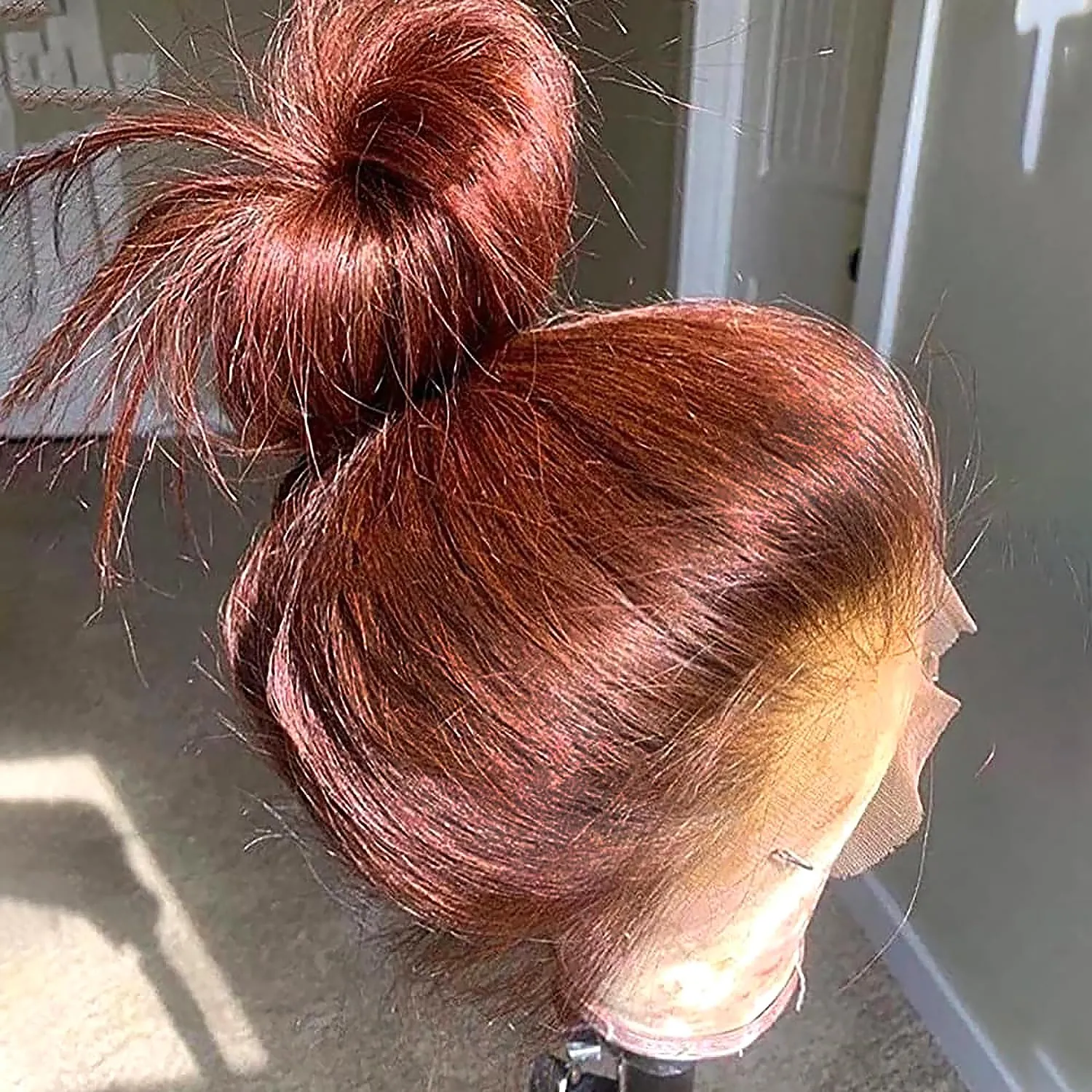 13x6 Reddish Brown HD Lace Front Wigs Human Hair 180 Density Body Wave 13X6 Lace Front Wigs Human Hair with Baby Hair 350# Colored Glueless Wigs Human Hair Pre Plucked Pre Cut for Women 28 Inch
