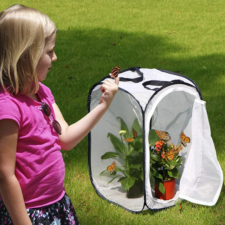 15.75X15.75X23.62in Butterfly Cage Mantis Stick Small Insect House Breathable Mesh Insect Breeding Cage