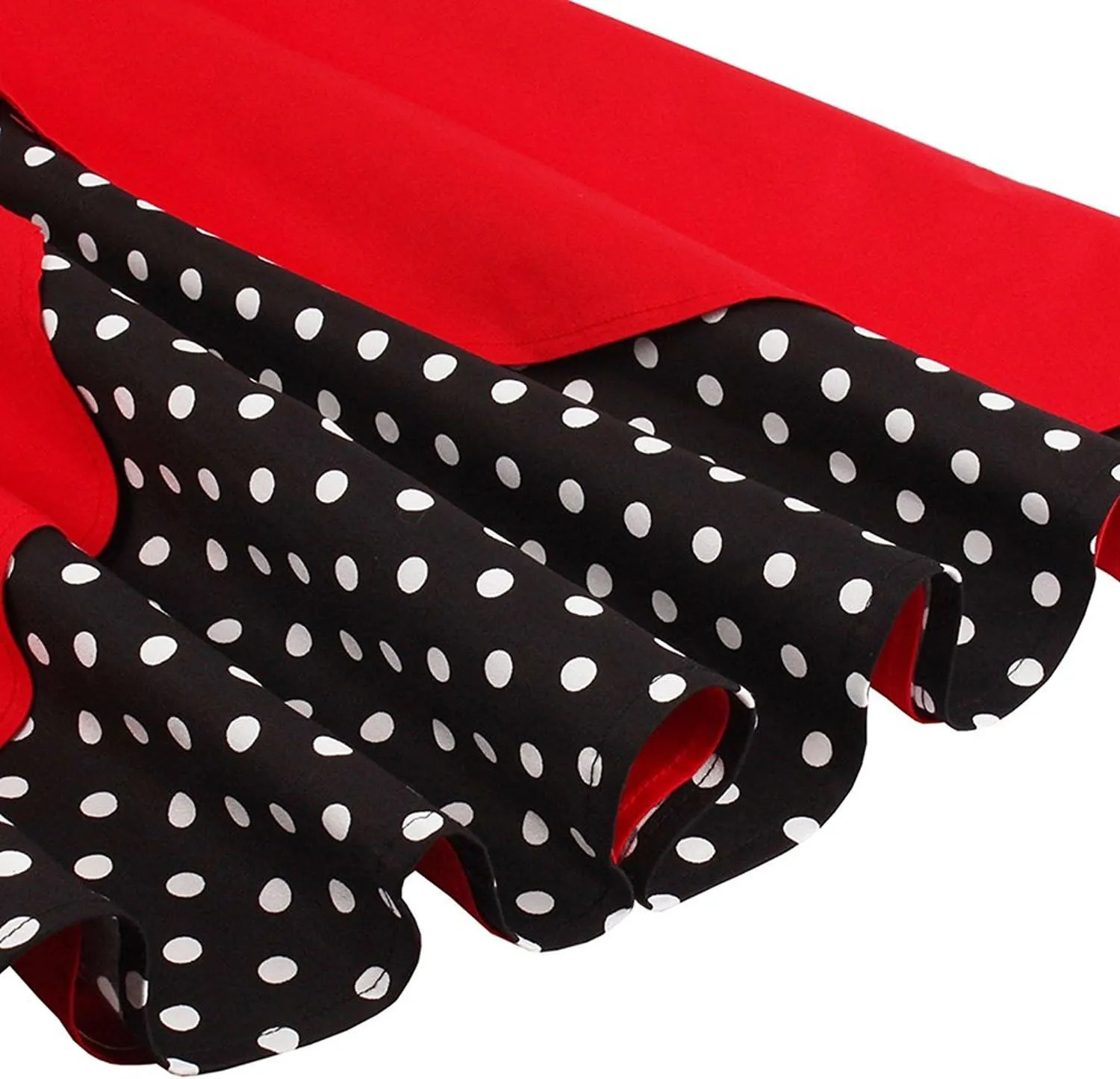 1950s Dresses for Women Vintage Halter Polka Dot Floral Print Swing A Line Midi Dress Cocktail Party Prom Gown