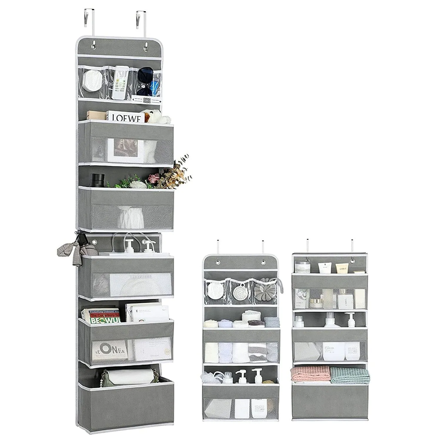 2-Piece: Over the Door Organizer 6-Tier Hanging Basket