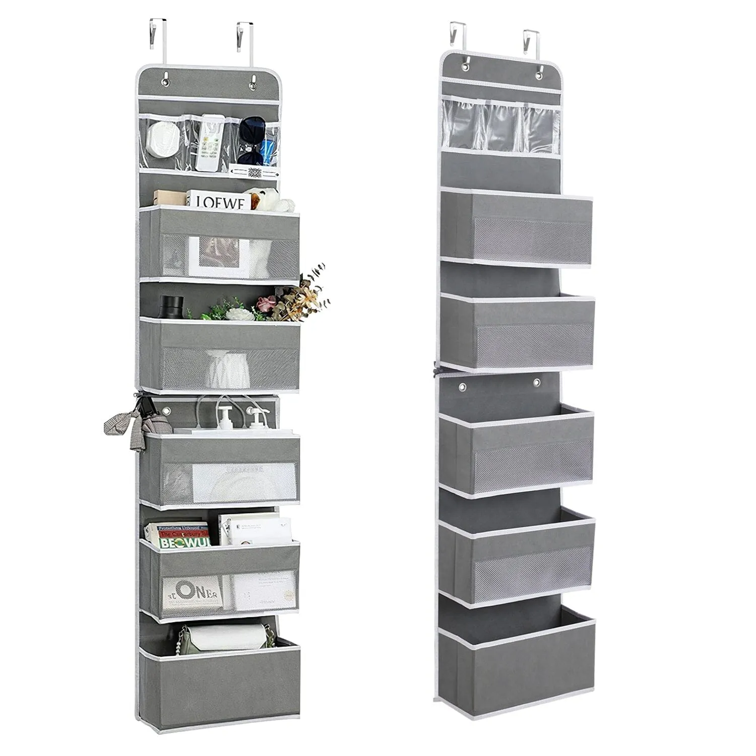 2-Piece: Over the Door Organizer 6-Tier Hanging Basket