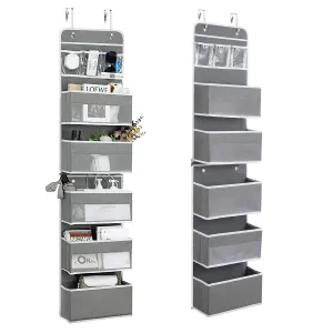 2-Piece: Over the Door Organizer 6-Tier Hanging Basket