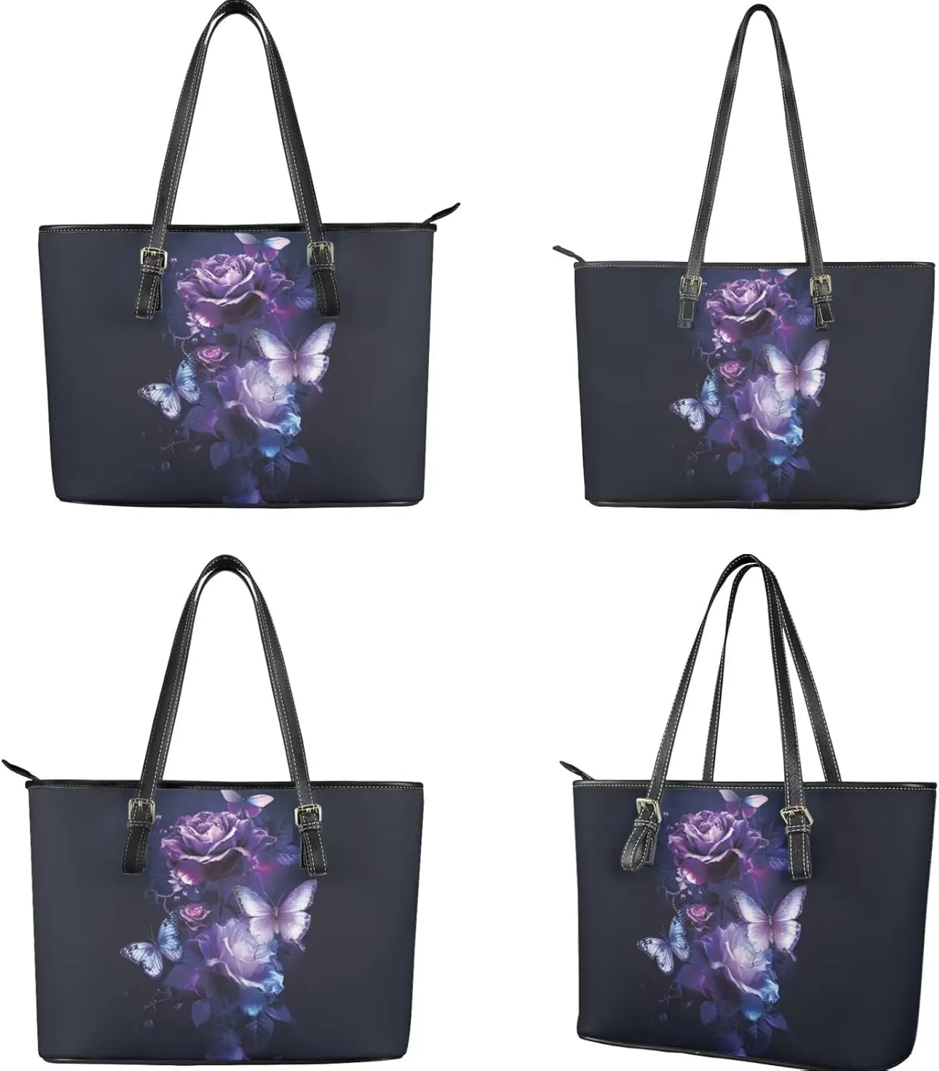 2 Piece Shoulder Bag for Women Travel, Matching Leather Wristlet Wallet, Tote Bag with Adjustable Hand Strap