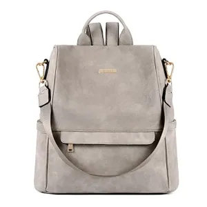 2 Tone Vintage Grey Women's Backpack Purse for Travel and Leisure
