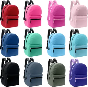 24-Pack 17" Backpacks for Kids - Bookbags in Bulk for Elementary, Middle, and High School Students, 12 Assorted Colors
