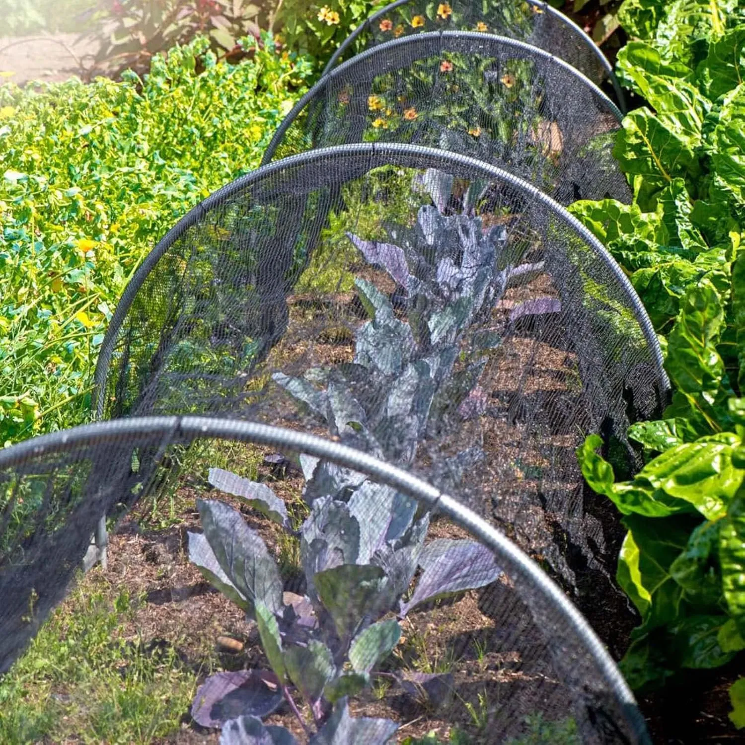39x10Ft Mosquito Netting Garden Mesh Netting,Fly Bird Net Barrier Hunting Blind Plant Protecting Net, 3x12m Black