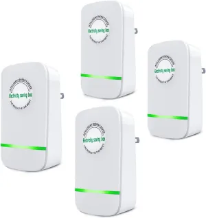 4 Pack Pro Electricity Saving Box - Smart Office & Household Device, Reduces Energy Costs, US Plug 90V-250V 30KW