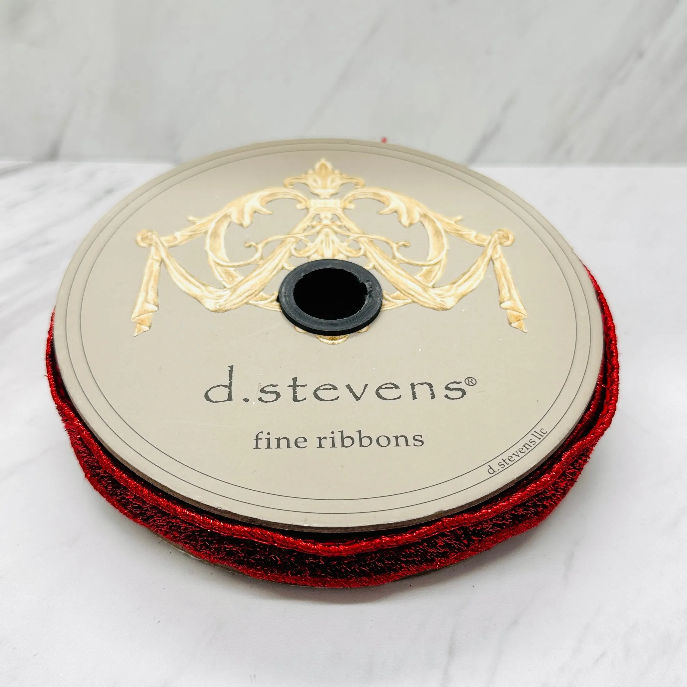.5"x10 Yard Red Metallic Velvet Ribbon (Wired)
