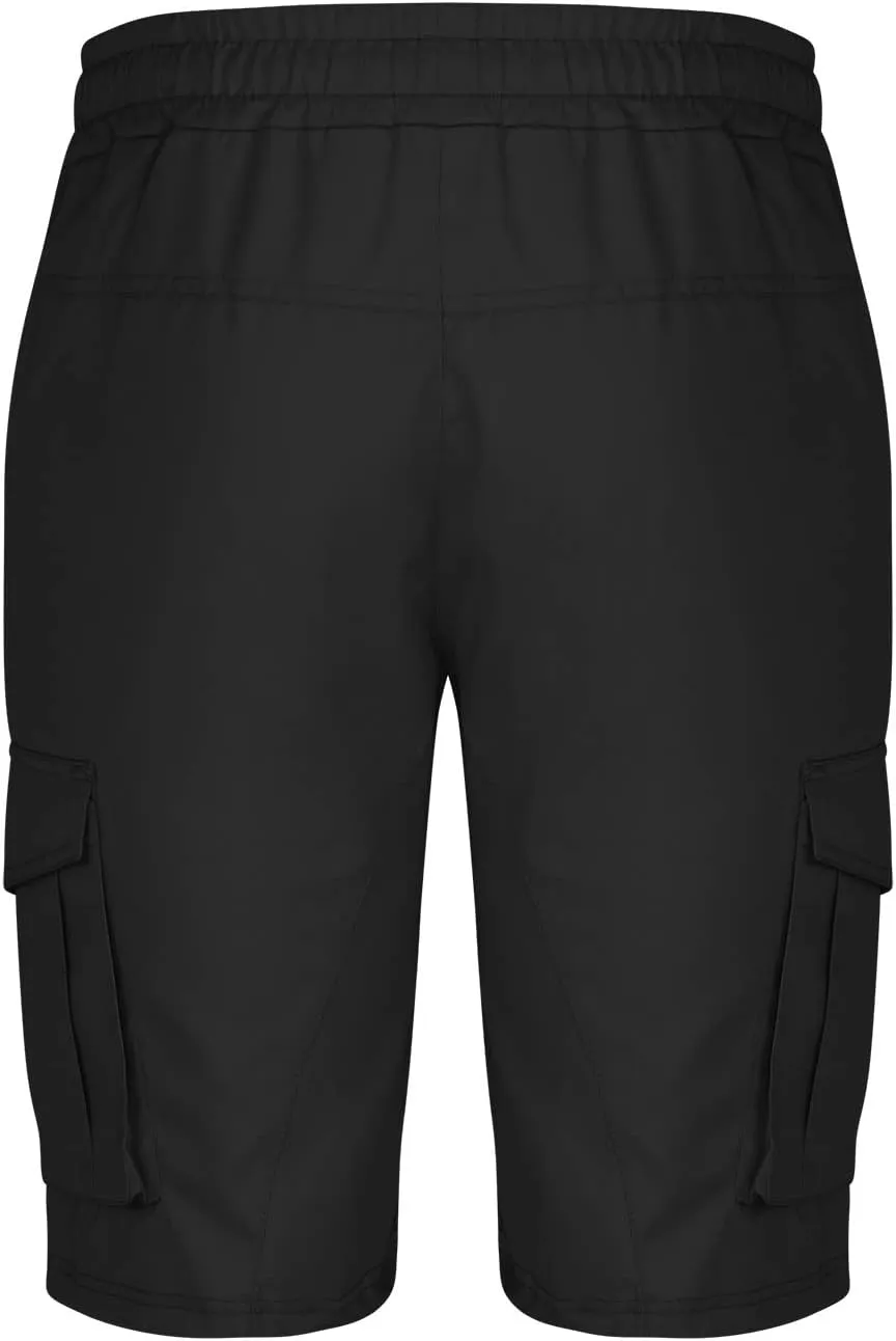 7 Inch Inseam Shorts Men 2023 Casual Stylish Drawstring Stretch Multi Pockets Cargo Shorts Utility Tooling Shorts