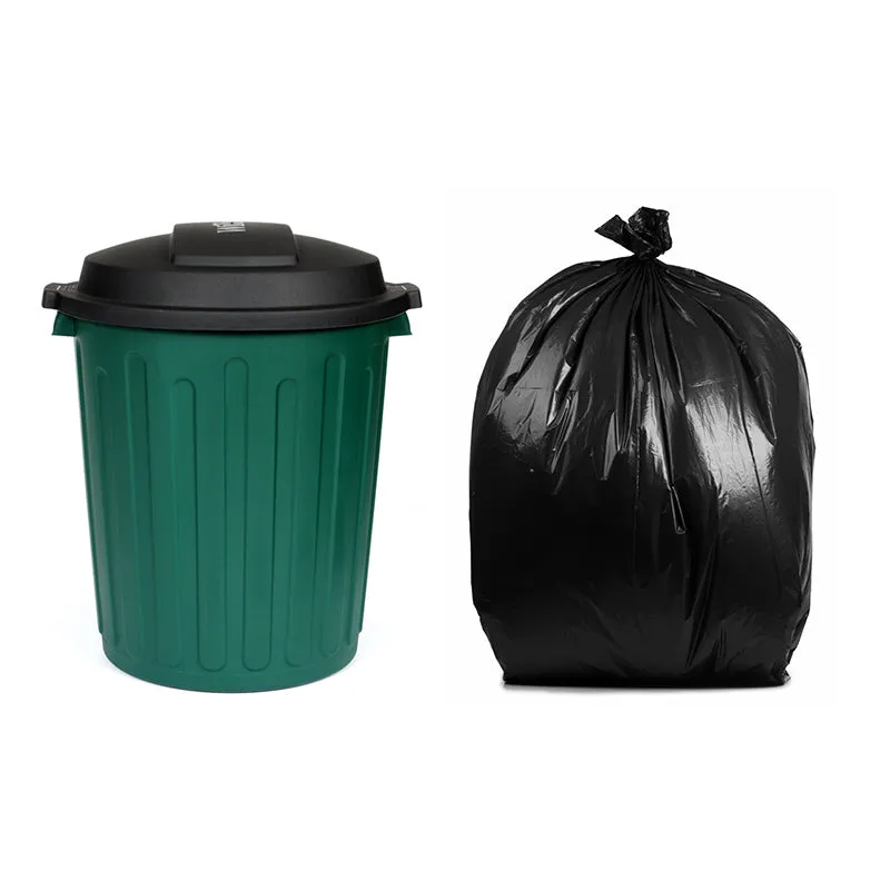 76L Garbage Bags Heavy Duty Kitchen Rubbish Bin Liners Large Plastic Bags Black