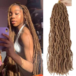 8 Packs 24 Inch Faux Locs Crochet Hair for Butterfly Locs Distressed Soft Locs Crochet Hair for Women (24 Inch(Pack of 8), 27#)