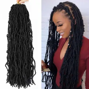 8 Packs 24 Inch Faux Locs Crochet Hair for Butterfly Locs Distressed Soft Locs Crochet Hair for Women (24 Inch(Pack of 8), 2#)