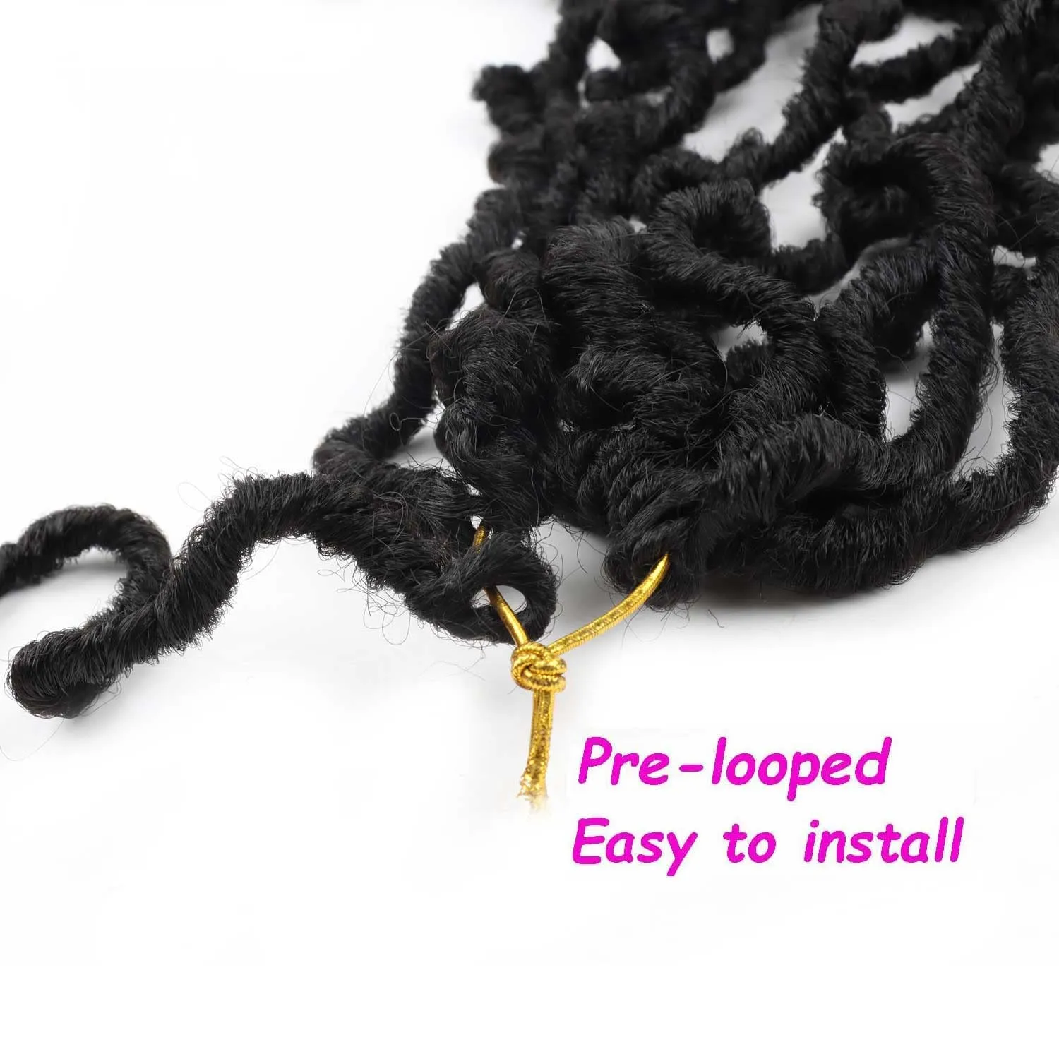 8 Packs 24 Inch Faux Locs Crochet Hair for Butterfly Locs Distressed Soft Locs Crochet Hair for Women (24 Inch(Pack of 8), 2#)