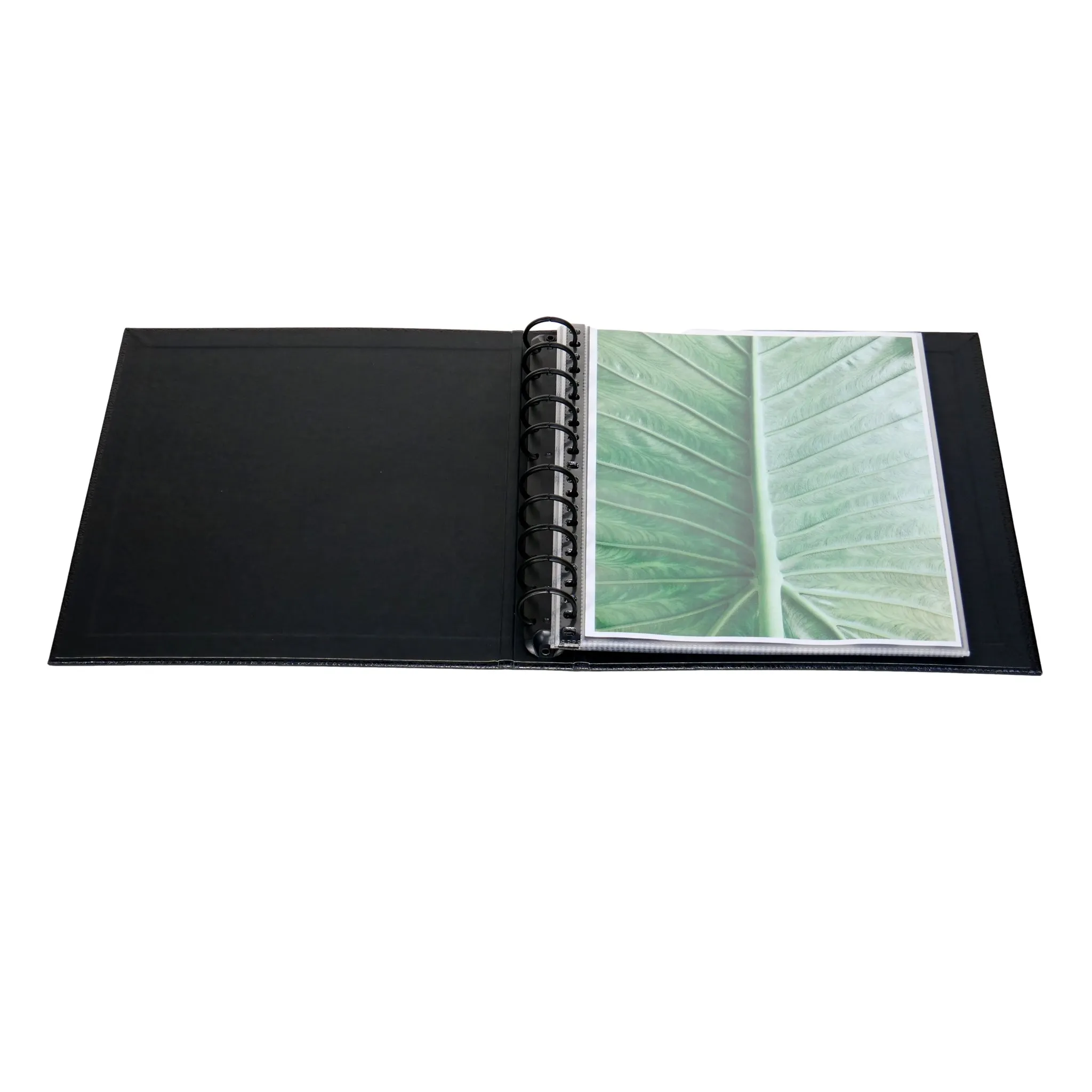 8.5" x 11" Professional Textured Hardcover Portfolio Book - Multiring Binder with 10 Archival Pages (Expandable to 30)