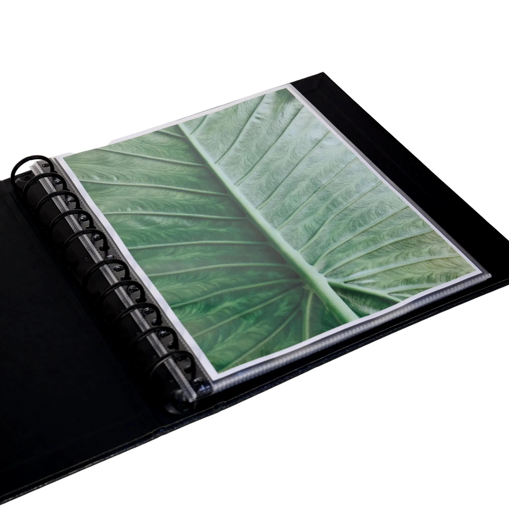 8.5" x 11" Professional Textured Hardcover Portfolio Book - Multiring Binder with 10 Archival Pages (Expandable to 30)