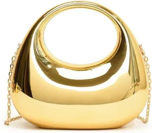 Acrylic Evening Clutch Purse for Women, Metallic Purse Evening Handbags Moon Hobo Bag, Evening Purse for Wedding Party Prom