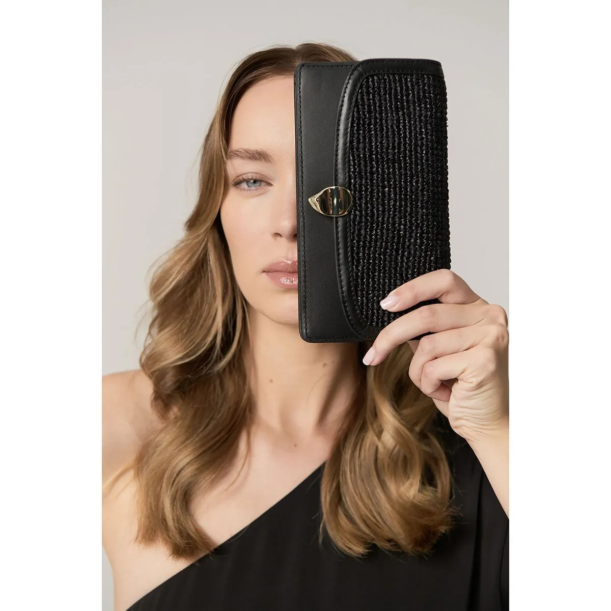 Adelie Raffia Wallet Clutch