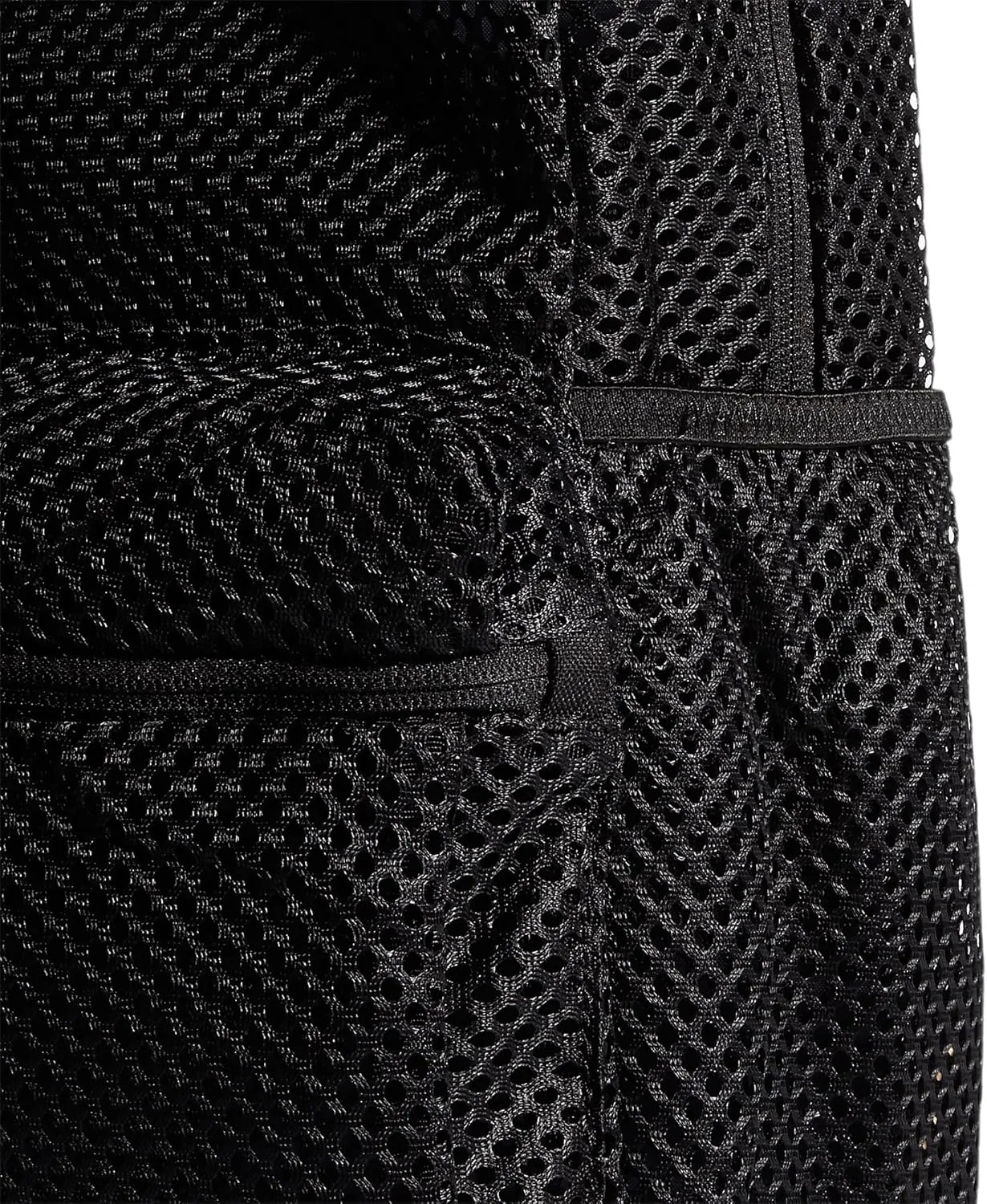 adidas Hermosa Mesh Backpack, See-Through Transparent Clear Festival Bag, Black/White/2.0, One Size