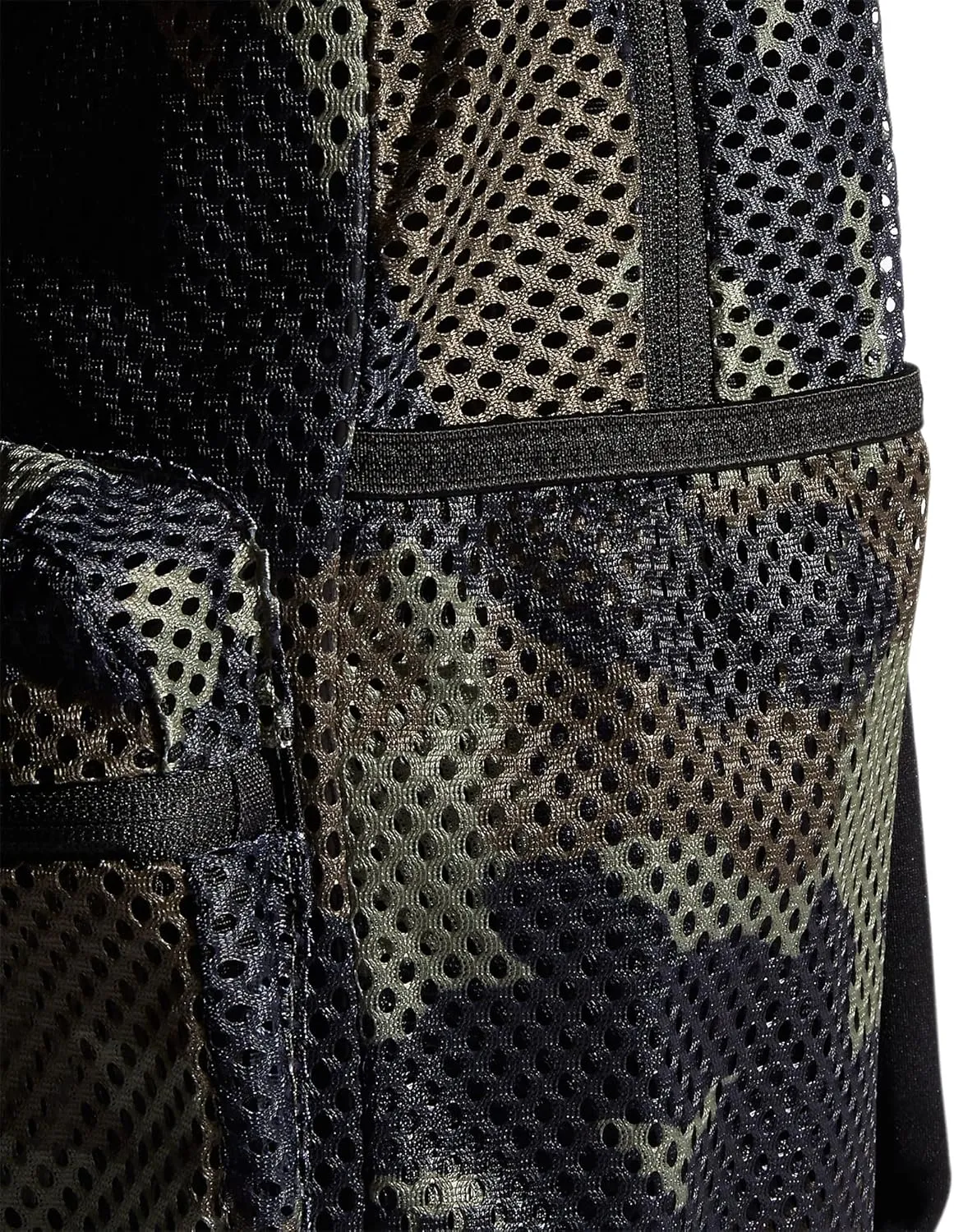 adidas Hermosa Mesh Backpack, See-Through Transparent Clear Festival Bag, Core Camo Legacy Green/2.0, One Size