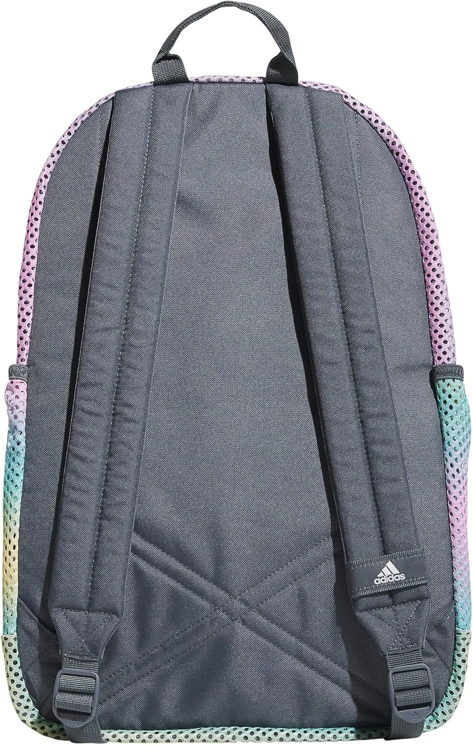 adidas Hermosa Mesh Backpack, See-Through Transparent Clear Festival Bag, Gradient Flash Aqua/Onix Grey/2.0, One Size
