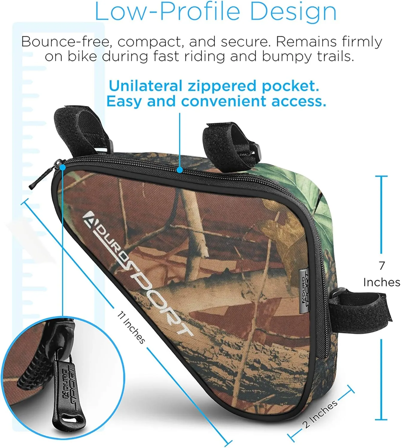 Aduro Sport Bicycle Bike Storage Bag Triangle Saddle Frame Pouch for Cycling