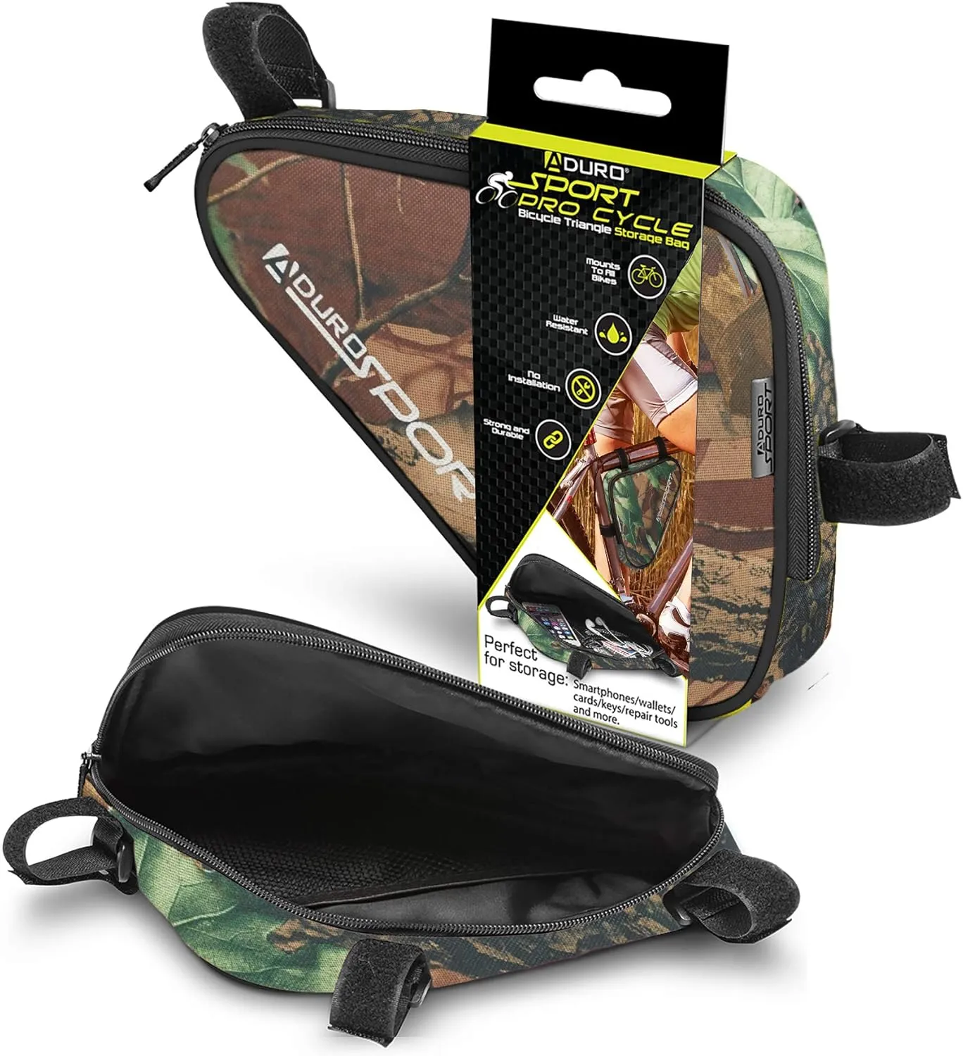 Aduro Sport Bicycle Bike Storage Bag Triangle Saddle Frame Pouch for Cycling