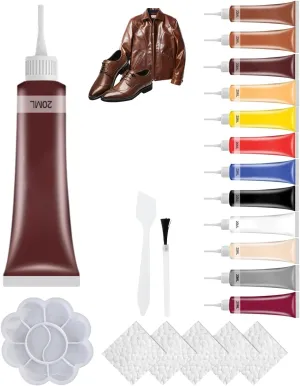 Advanced Leather Repair Gel, 2025 Upgraded Leather Repairs for Car Seat Vinyl Repair Kit, Professional Leather Repairs Kit for Furniture Sofa Couch Jacket Purse Repair Kit (Brown)