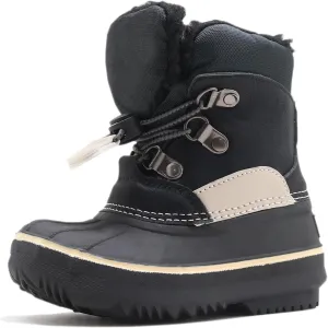 Ahannie Kids Boys Girls Winter Duck Boot, Youth Outdoor Two Tone Fashion Waterproof Rain Boot (Toddler/Little Kid/Big Kid)