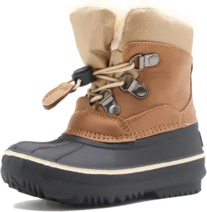 Ahannie Kids Boys Girls Winter Duck Boot, Youth Outdoor Two Tone Fashion Waterproof Rain Boot (Toddler/Little Kid/Big Kid)