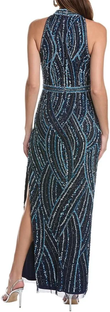 Aidan Mattox by Adrianna Papell Women's Fullly Beaded Gown