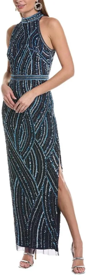 Aidan Mattox by Adrianna Papell Women's Fullly Beaded Gown