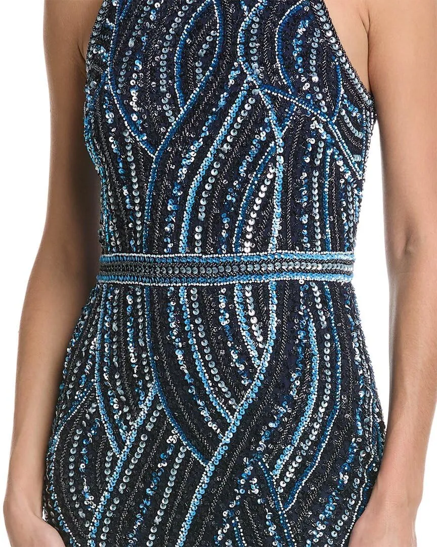 Aidan Mattox by Adrianna Papell Women's Fullly Beaded Gown