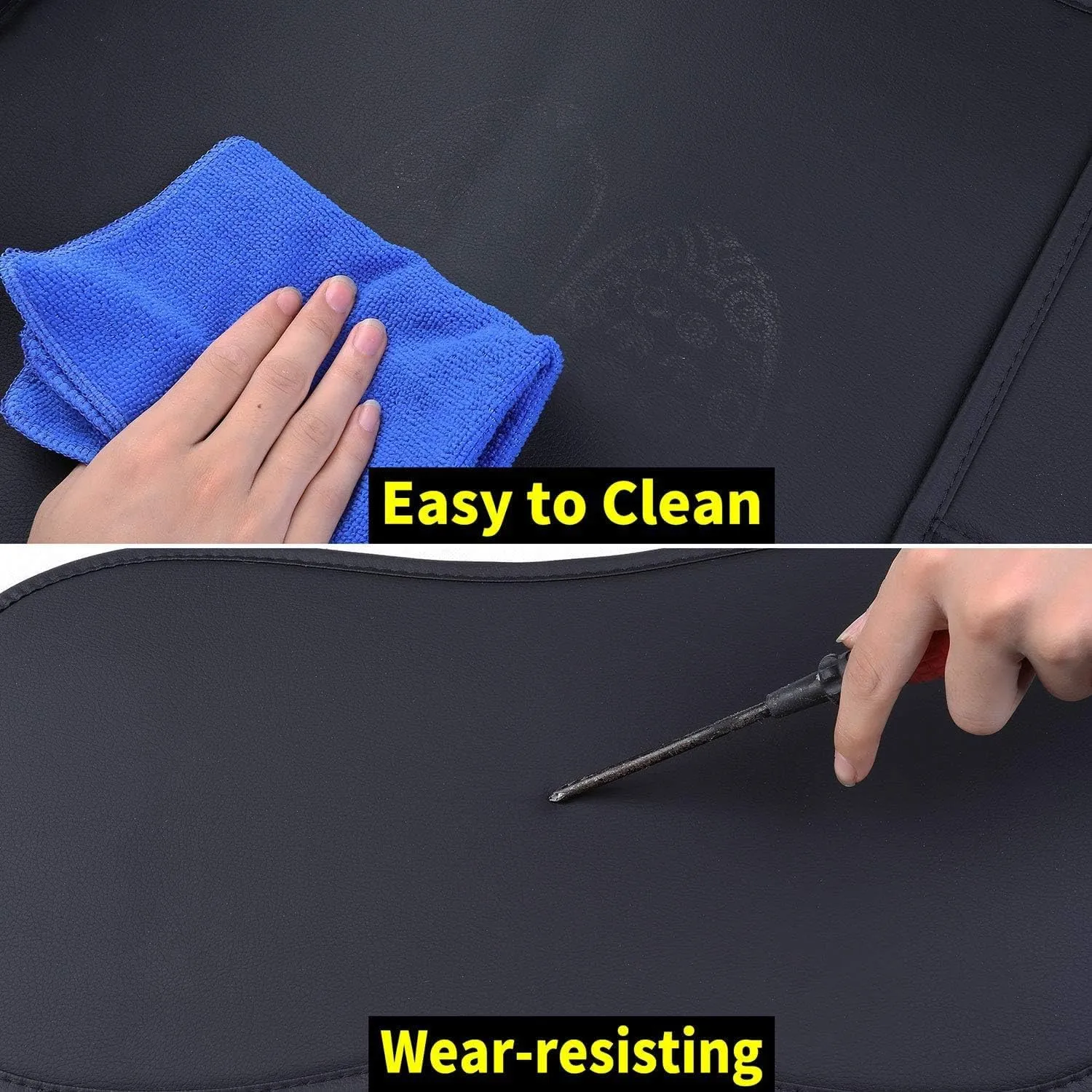Aierxuan Dodge Ram Front Seat Covers Custom Fit 2009-2025 1500/2500/3500 Truck Pickup Crew Quad Regular Cab Heavy Duty Waterproof Leather Airbag Compatible Cushions(2 PCS Front/Black)
