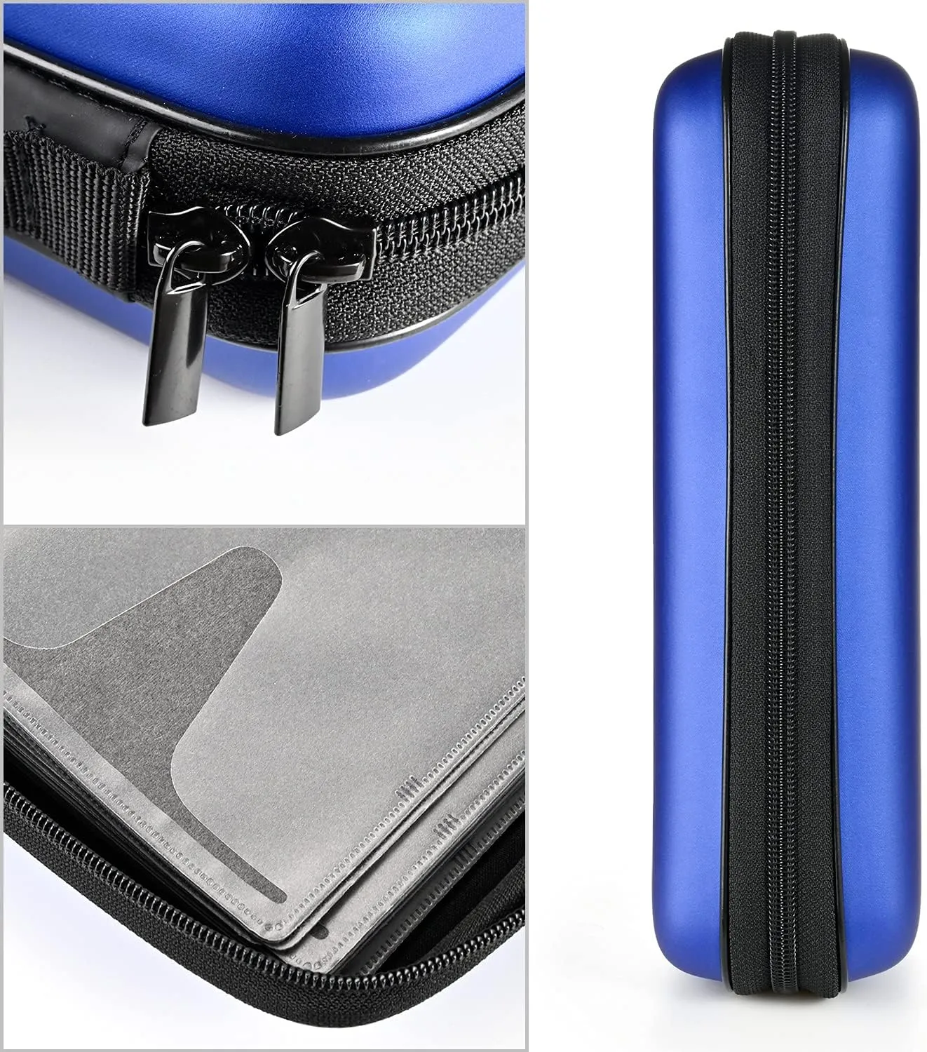 alavisxf xx CD Case, 96 Capacity EVA Protective Blu-ray DVD Case Portable Zipper CD Case Holder Disc Storage Organizer Wallet Bag for Car Home Travel (96 Capacity, Blue96)