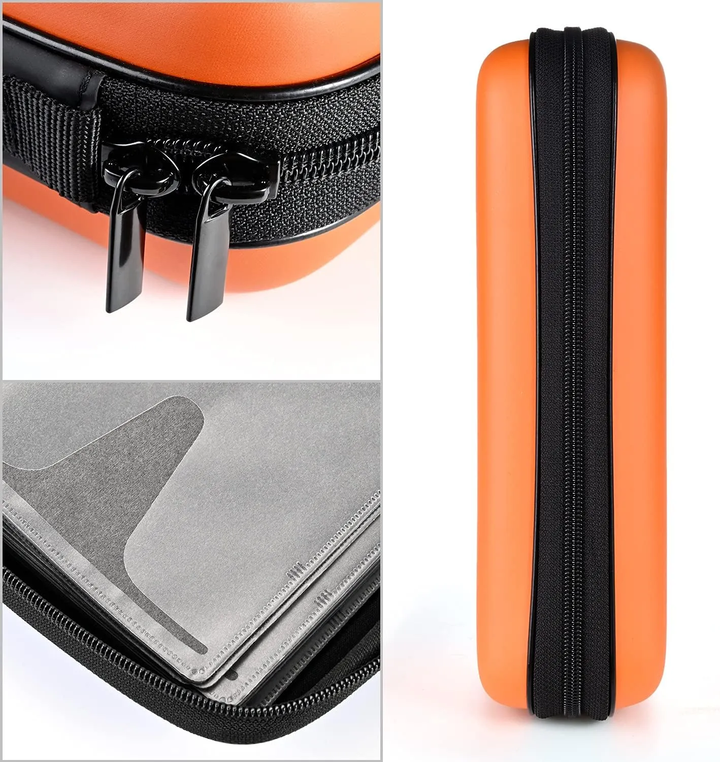 alavisxf xx CD Case, 96 Capacity EVA Protective Blu-ray DVD Case Portable Zipper CD Case Holder Disc Storage Organizer Wallet Bag for Car Home Travel (96 Capacity, Orange96)