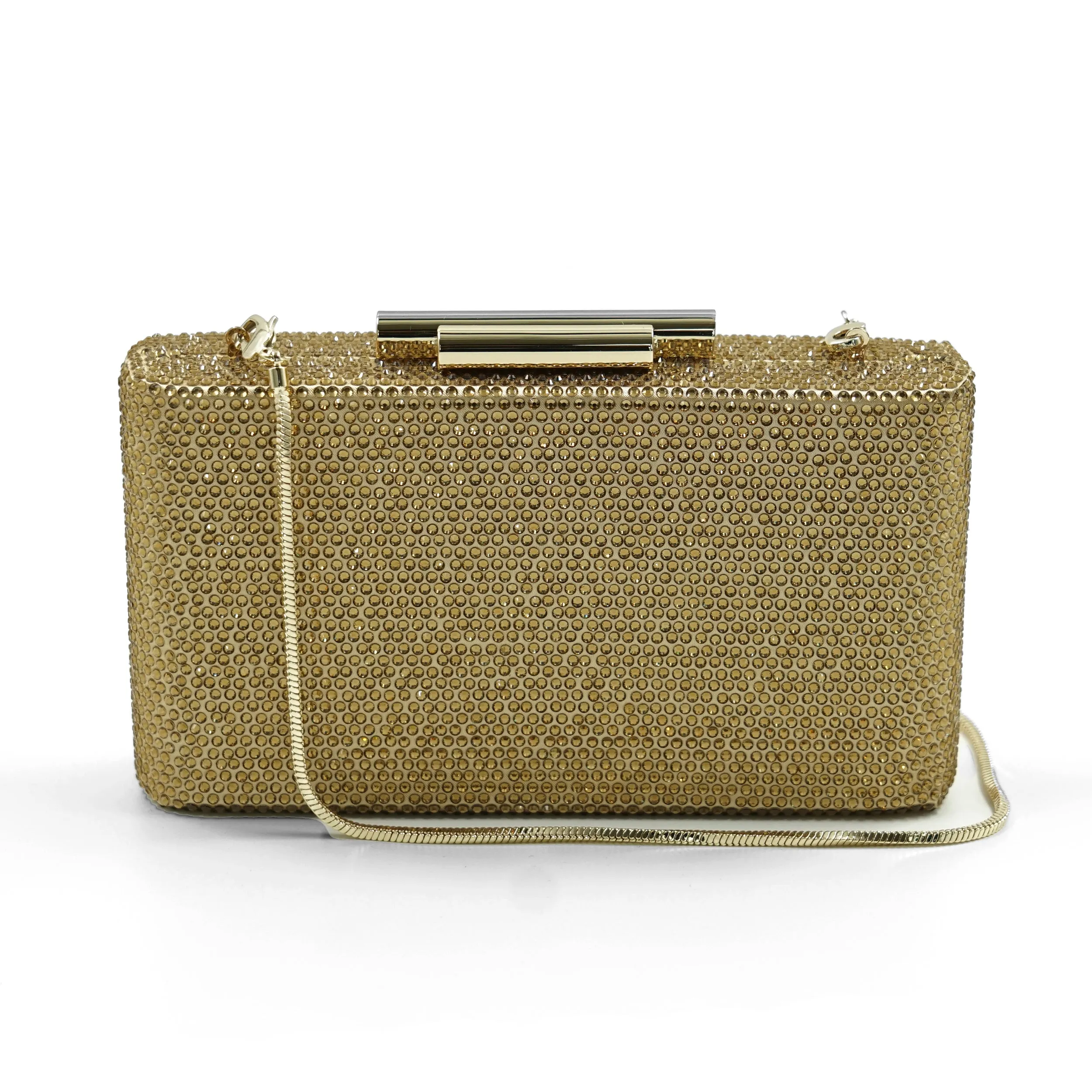 Alexa Crystal Clutch (Gold)