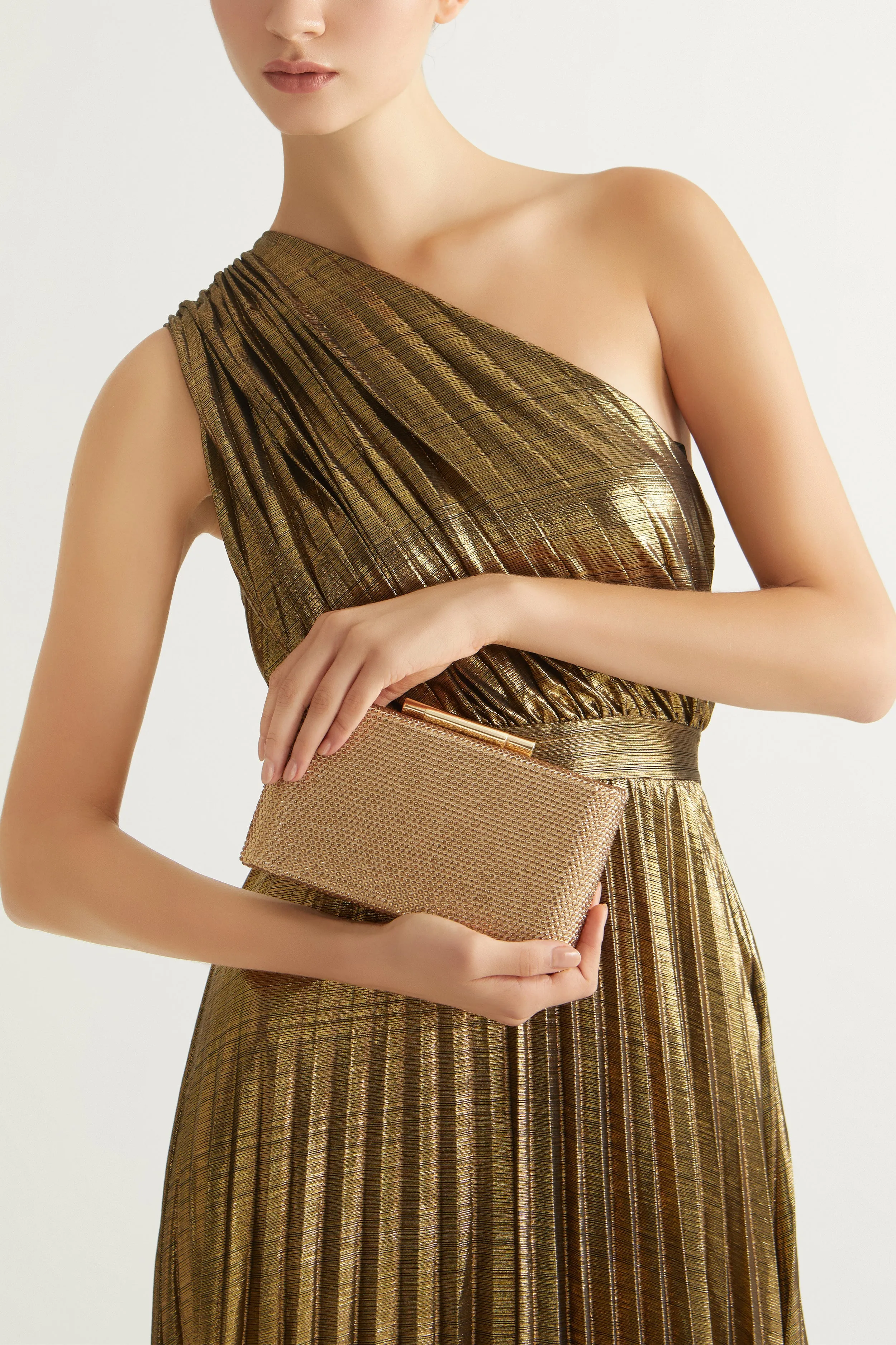Alexa Crystal Clutch (Gold)