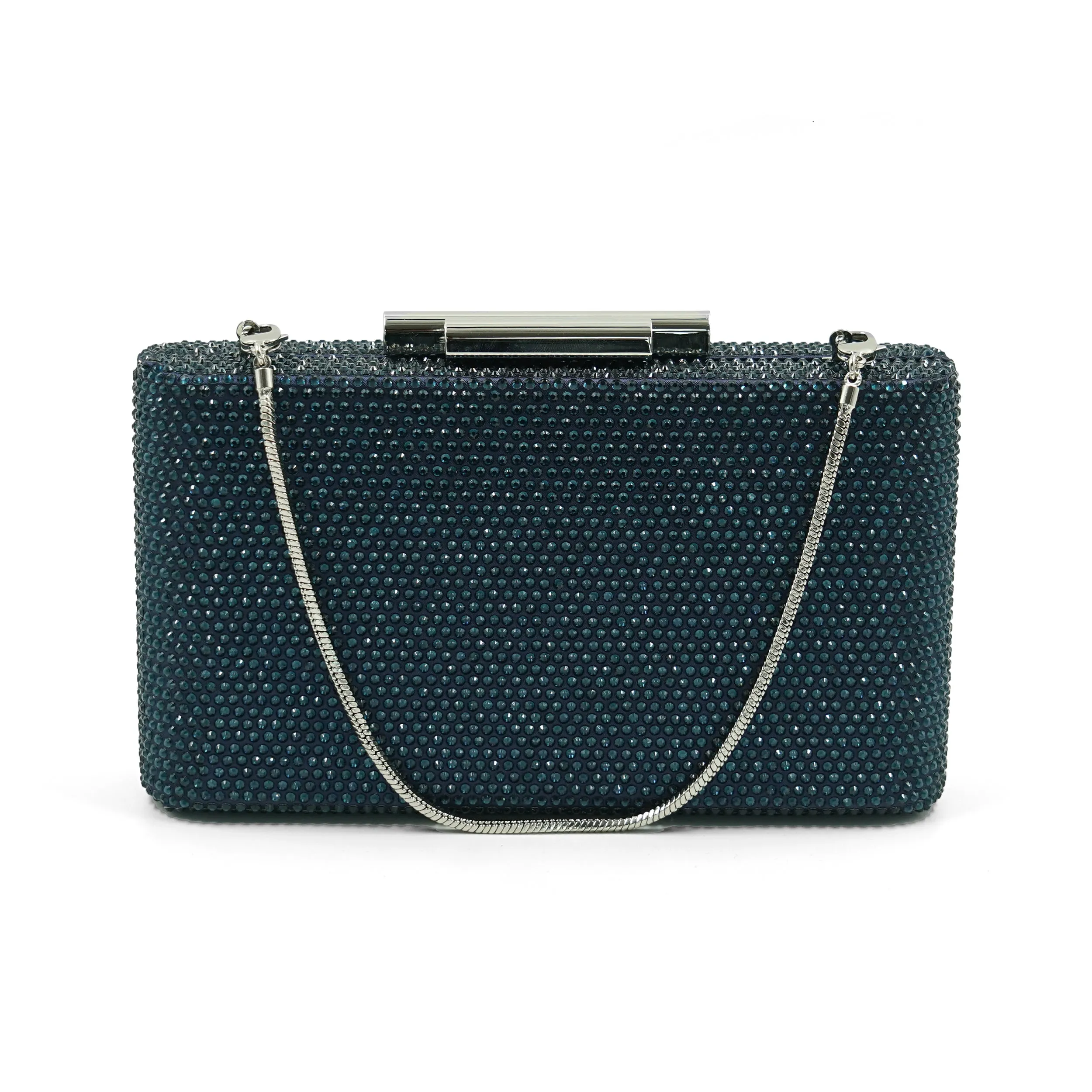 Alexa Crystal Clutch (Midnight Blue)