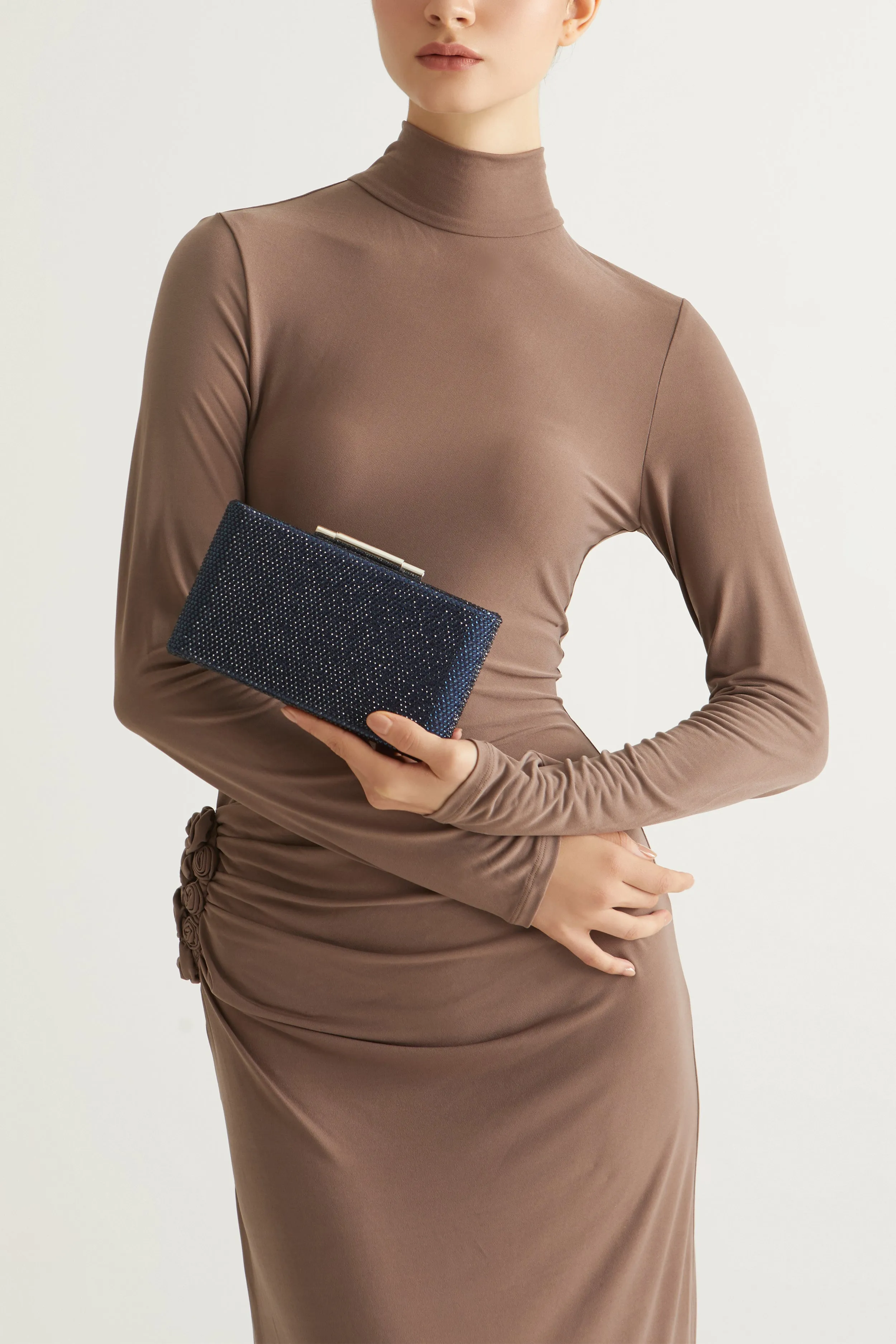Alexa Crystal Clutch (Midnight Blue)