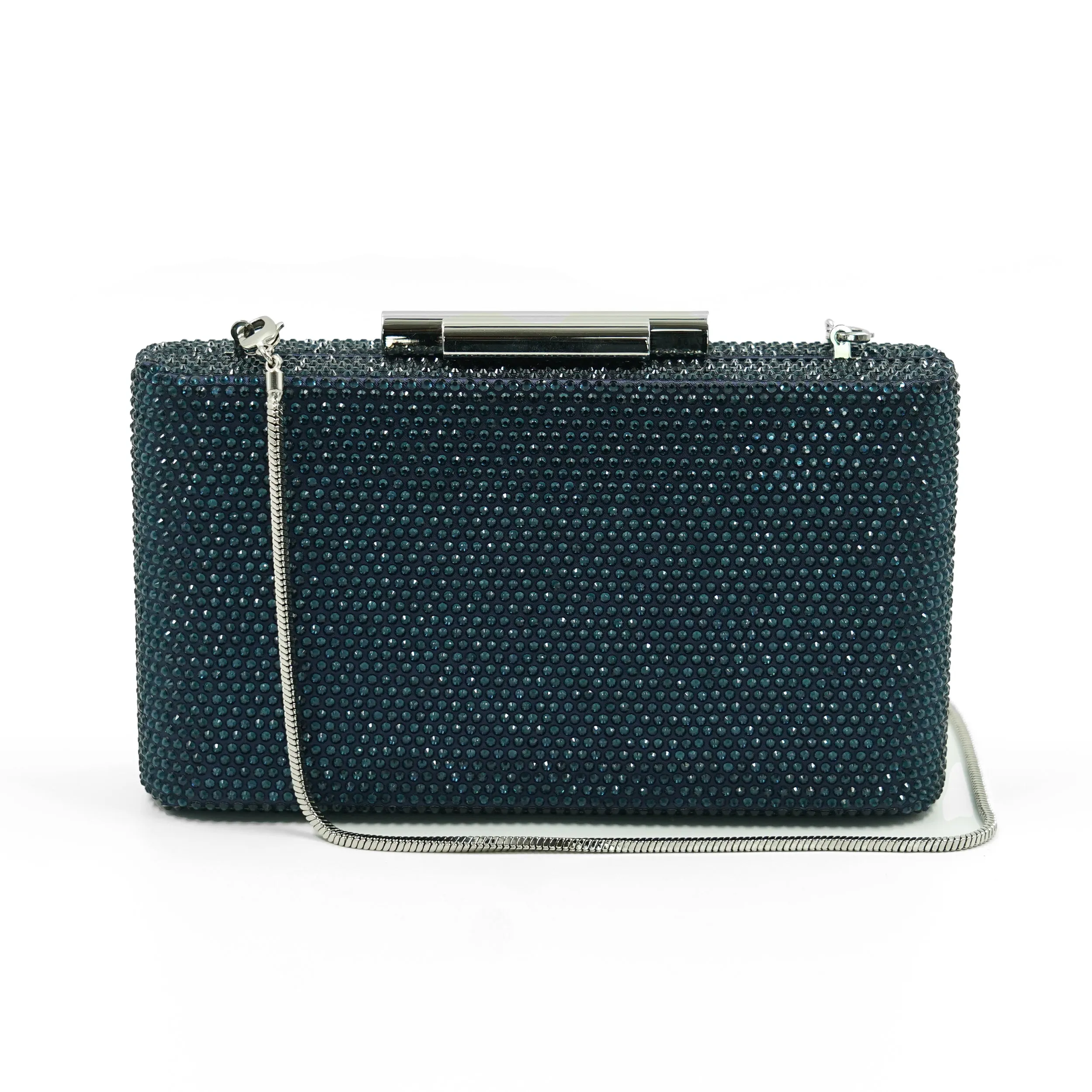 Alexa Crystal Clutch (Midnight Blue)