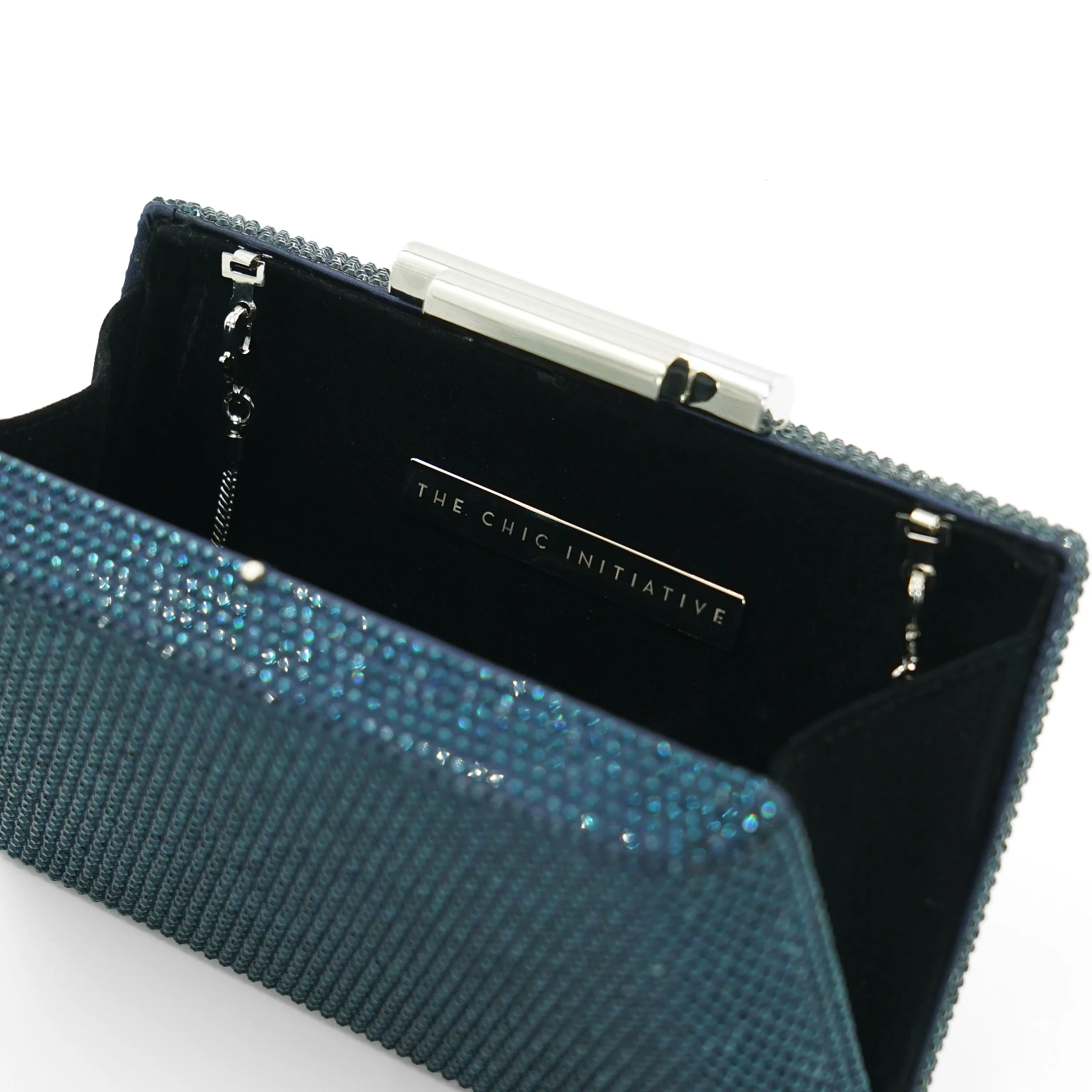Alexa Crystal Clutch (Midnight Blue)