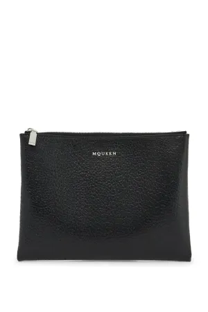 Alexander McQueen Cross-Bar Pouch: Luxurious Calfskin Clutch