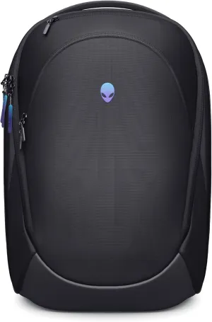 Alienware 18 Backpack - AW7825P - 28L Capacity, 3D Breathable mesh, Magnetic Pocket Organizers, RFID Safe Pocket, Weather Resistant, 3D Iridescent Reflective Alienware Logo - Alienware Black