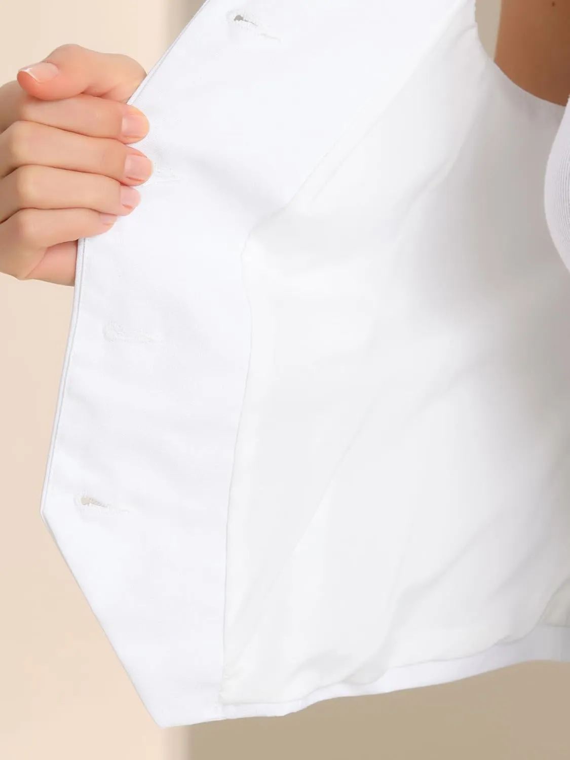 Allegra K Linen Vest Waistcoat for Women's Fashion Sleeveless Button Down V Neck Crop Top Summer Vest