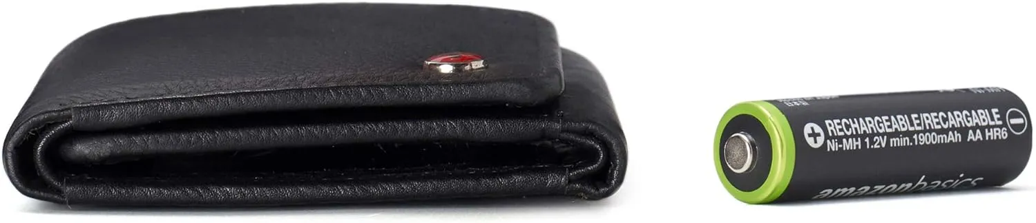 Alpine Swiss Men's Leon RFID Trifold Pocket Wallet – Genuine Leather Wallet for Men, Slim Design with ID Window & Multiple Card Slots, Classic RFID Safe Pocket Wallet in gift box
